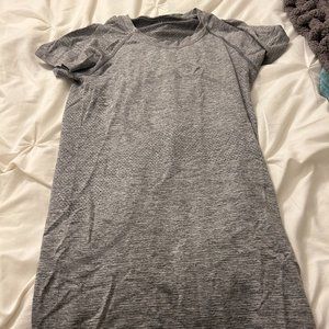 lululemon, grey, workout top, short-sleeve